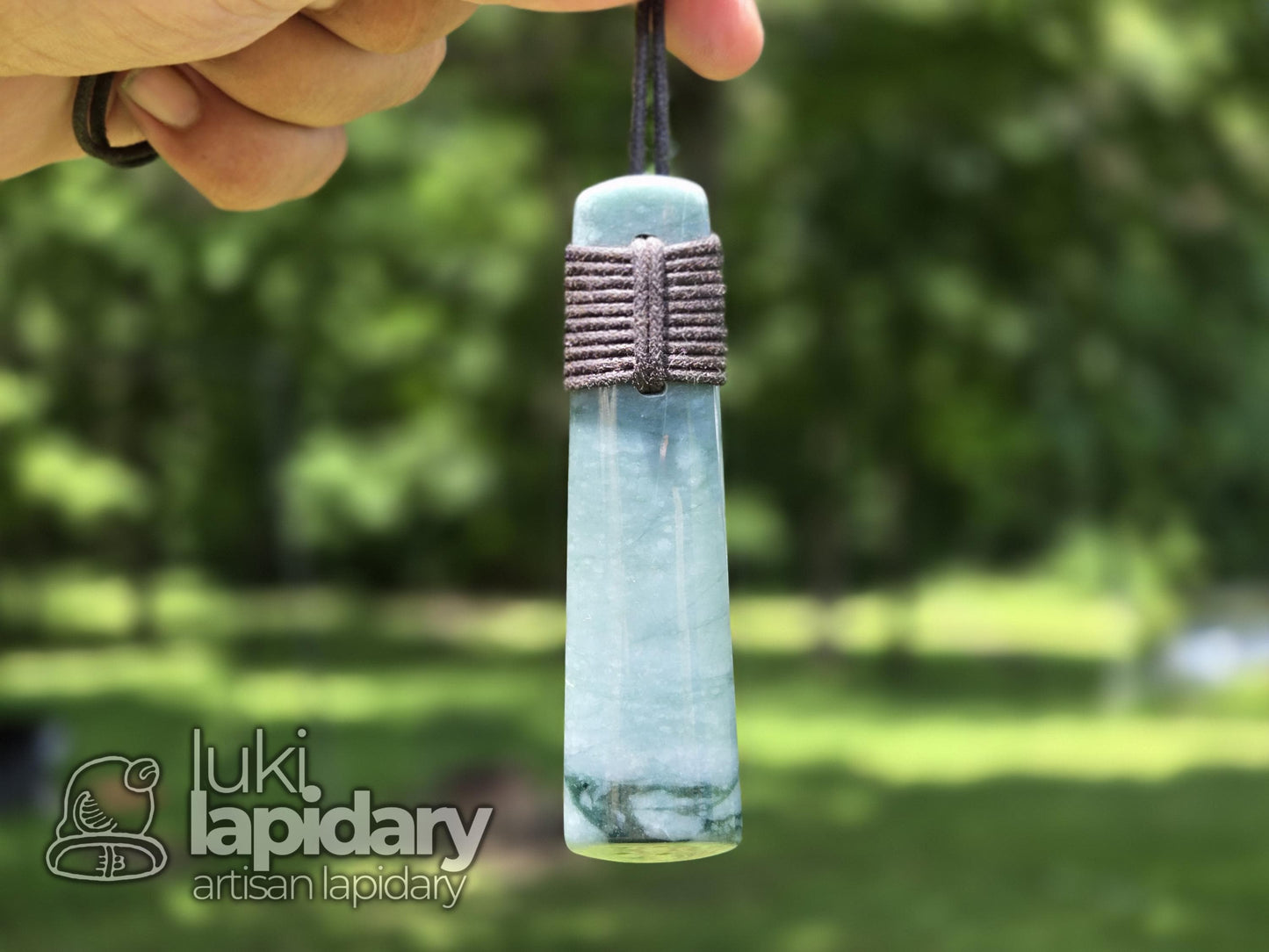 RARE!! Two-Tone Celestial / Imperial Green Jade >> Natural Guatemalan Jade >> Māori Style Wrap >> Two-Tone Jadeite >> Adjustable Necklace