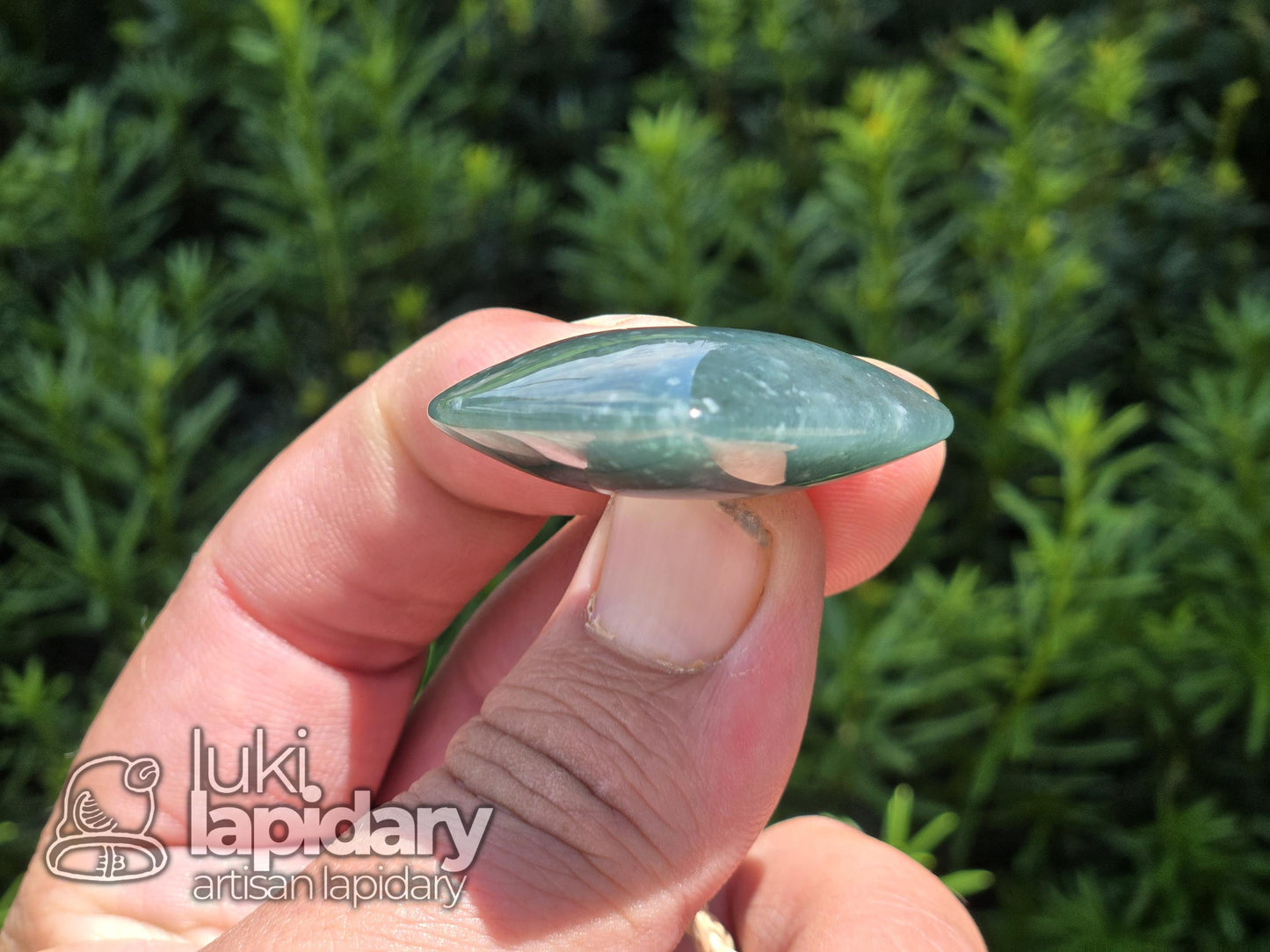 Guatemalan Blue Jadeite Carved Heart >> Braided Adjustable Necklace >> Mayan Jade >> Translucent Jade >> Hand Made Pendant