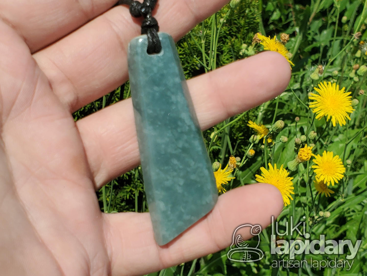 Guatemalan Princessa Jadeite >> Braided Adjustable Necklace >> Mayan Jade