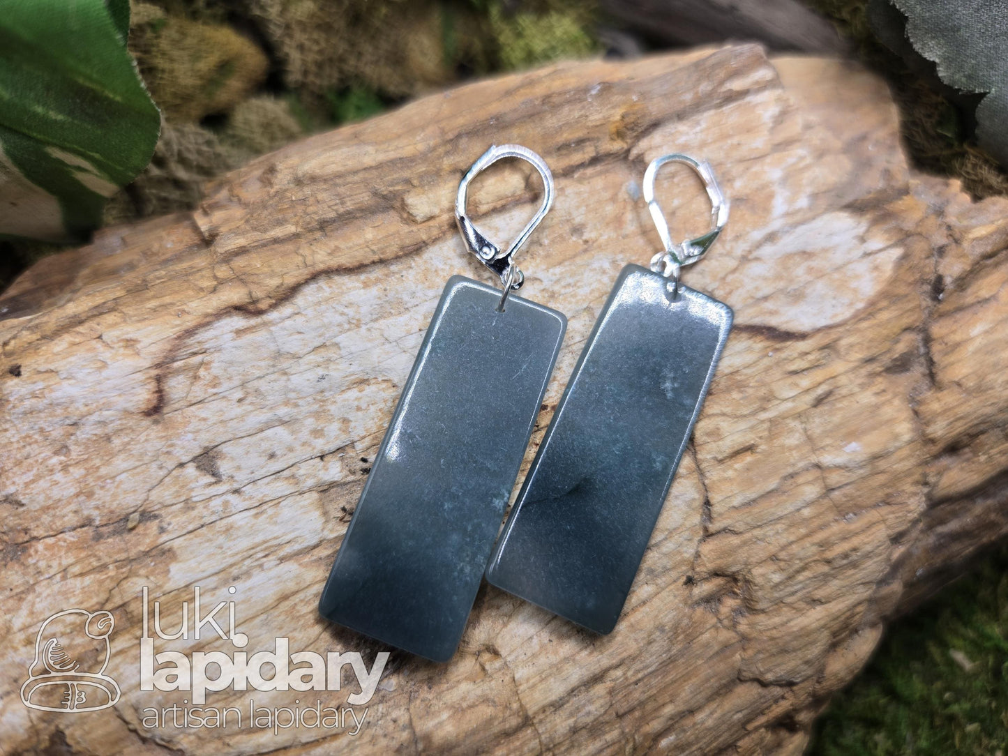 Princesa Jadeite Earrings >> Translucent Jadeite with Pyrite >> Guatemalan Jadeite Jade >> .925 Sterling Silver >> Natural Jadeite Jade