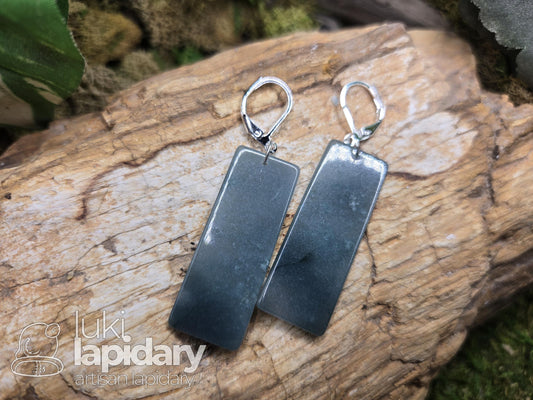 Princesa Jadeite Earrings >> Translucent Jadeite with Pyrite >> Guatemalan Jadeite Jade >> .925 Sterling Silver >> Natural Jadeite Jade