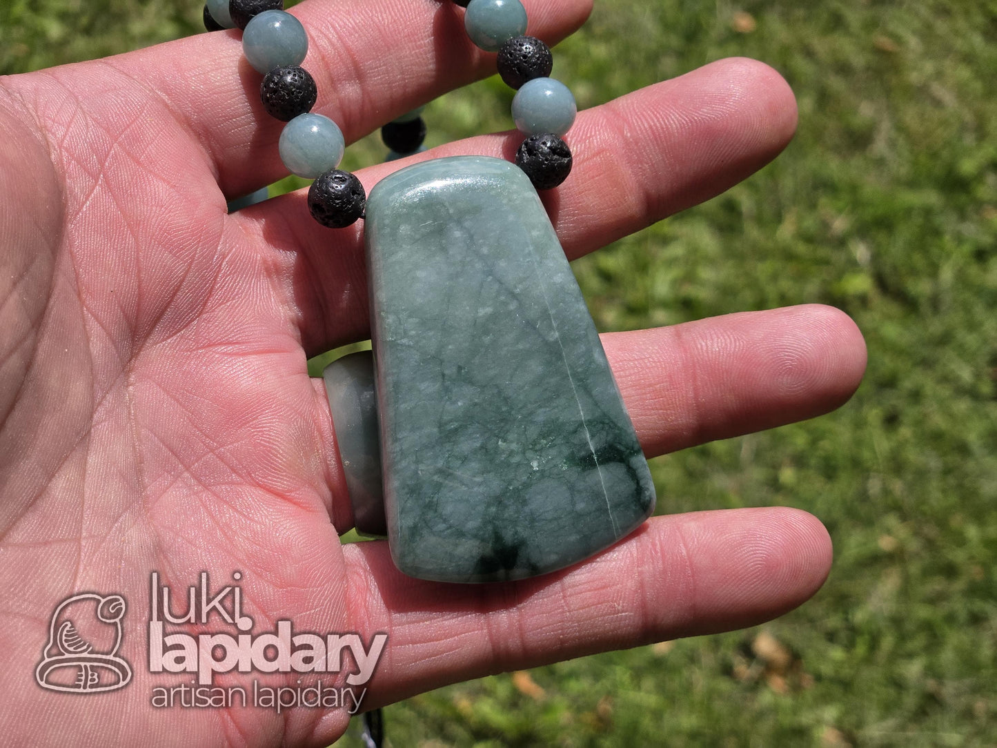 RARE!! Two-Tone Celestial / Imperial Green Jade >> Natural Guatemalan Jade >> Fully Beaded >> Two-Tone Jadeite >> Adjustable Necklace
