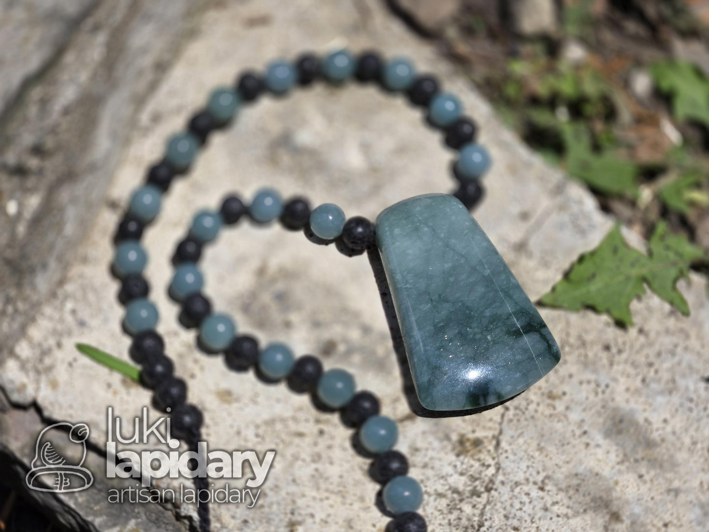 RARE!! Two-Tone Celestial / Imperial Green Jade >> Natural Guatemalan Jade >> Fully Beaded >> Two-Tone Jadeite >> Adjustable Necklace