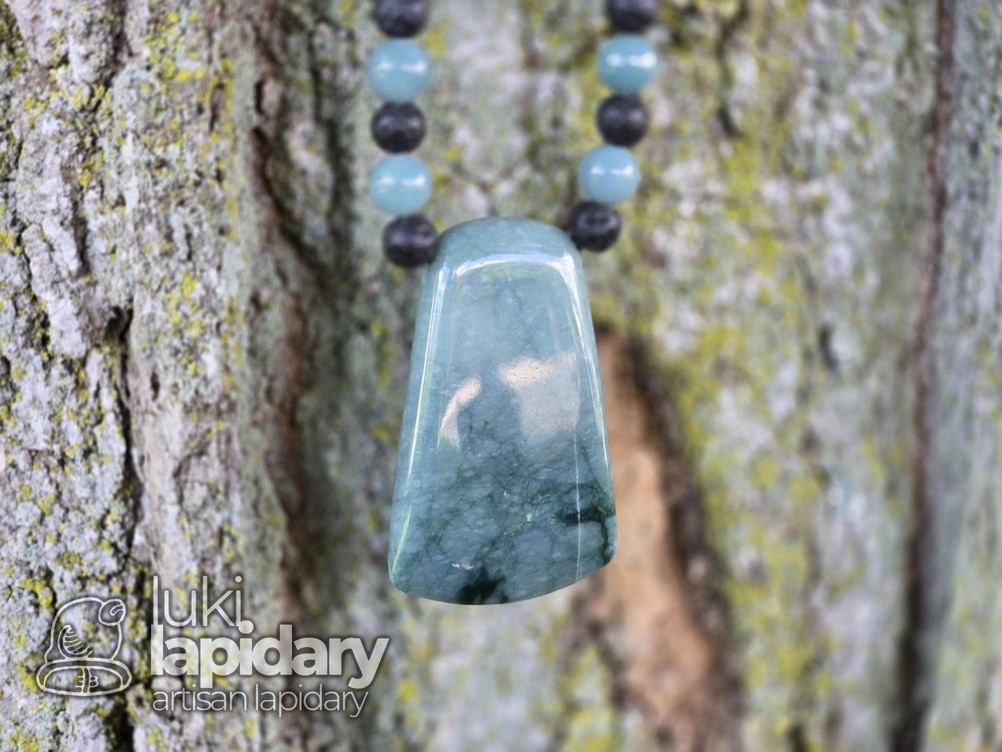 RARE!! Two-Tone Celestial / Imperial Green Jade >> Natural Guatemalan Jade >> Fully Beaded >> Two-Tone Jadeite >> Adjustable Necklace