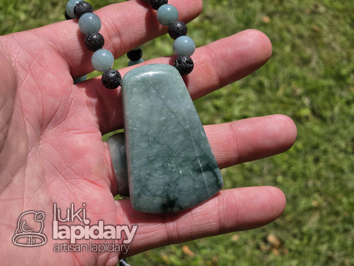 RARE!! Two-Tone Celestial / Imperial Green Jade >> Natural Guatemalan Jade >> Fully Beaded >> Two-Tone Jadeite >> Adjustable Necklace