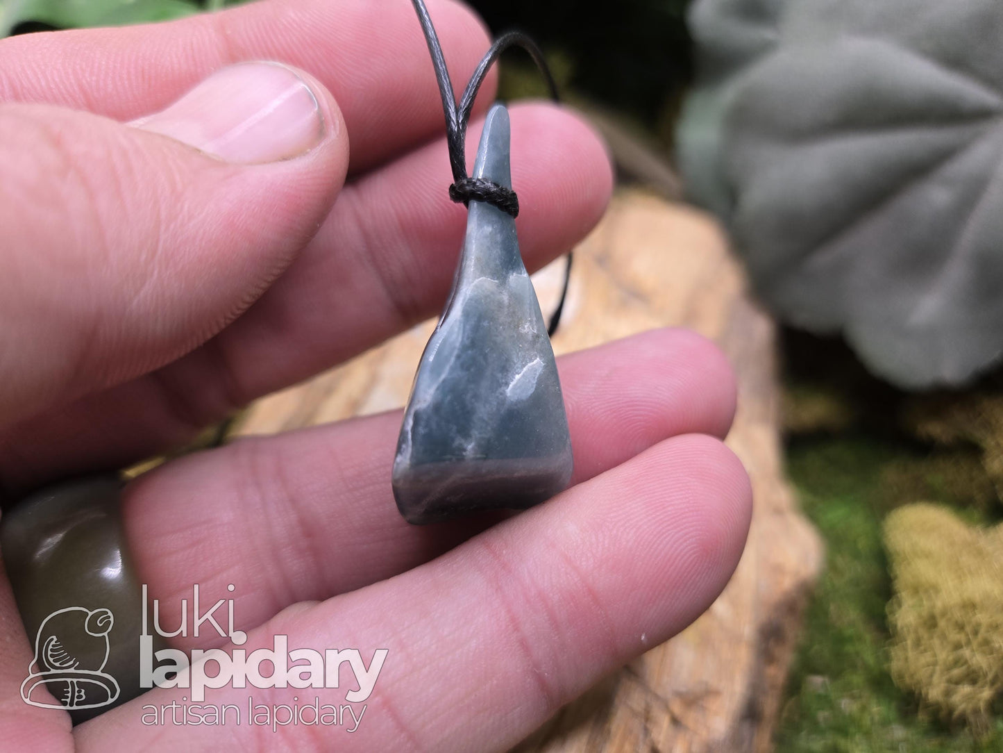 Princesa Jadeite Jade Freeform Pendant >> Untreated Guatemalan Jade >> Handmade Pendant