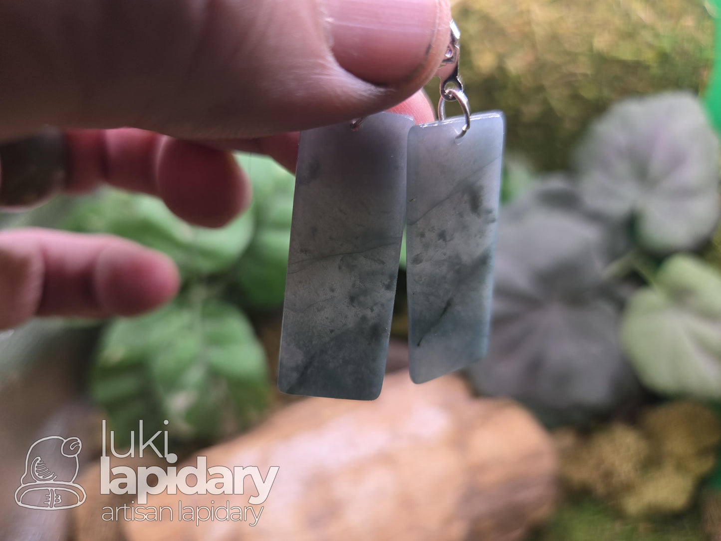 Princesa Jadeite Earrings >> Translucent Jadeite with Pyrite >> Guatemalan Jadeite Jade >> .925 Sterling Silver >> Natural Jadeite Jade