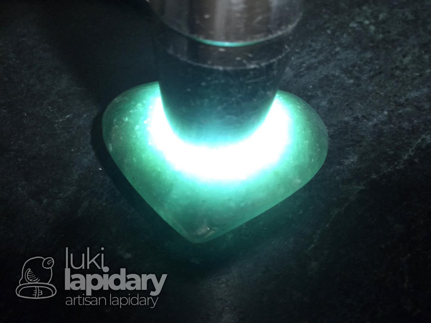 Guatemalan Blue Jadeite Carved Heart >> Braided Adjustable Necklace >> Mayan Jade >> Translucent Jade >> Hand Made Pendant