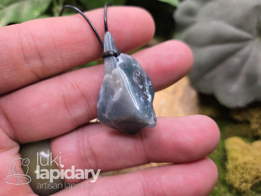 Princesa Jadeite Jade Freeform Pendant >> Untreated Guatemalan Jade >> Handmade Pendant